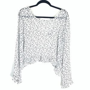 WILD FABLE Sheer black and white star top XXL